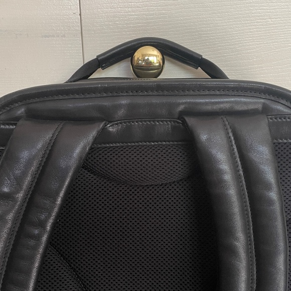 $1000 Tumi Leather Backpack / Bag - 96179DH - Picture 7 of 9